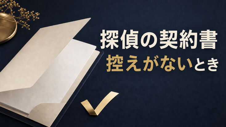 探偵の契約書の控えをもらえないときは？書面がない場合の確認手順