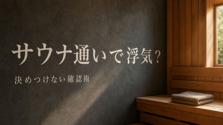 サウナ通いで浮気を疑ったときに確認すること｜決めつけないための記録と相談の順番