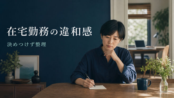 在宅勤務中のパートナーに違和感があるとき｜浮気と決めつけずに相談前に整理すること